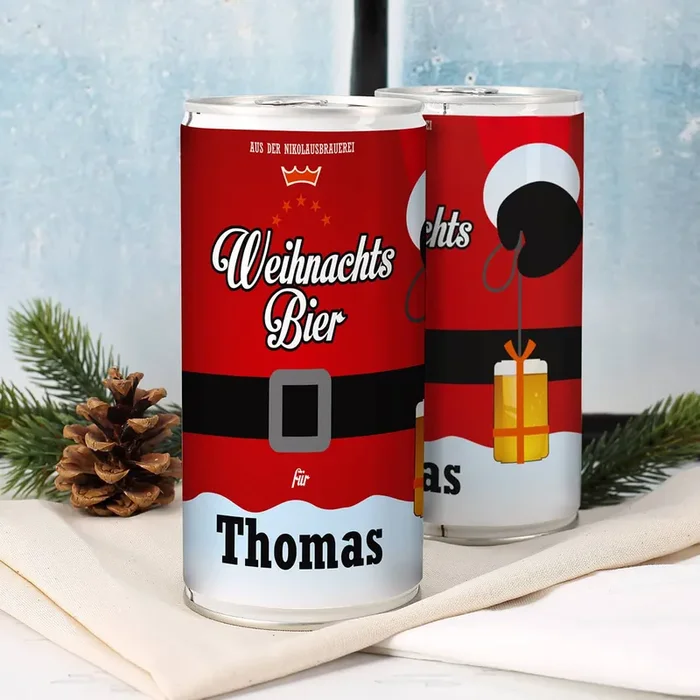 1 Liter Weihnachtsbier mit Wunschname – die vollmundige Geschenkidee