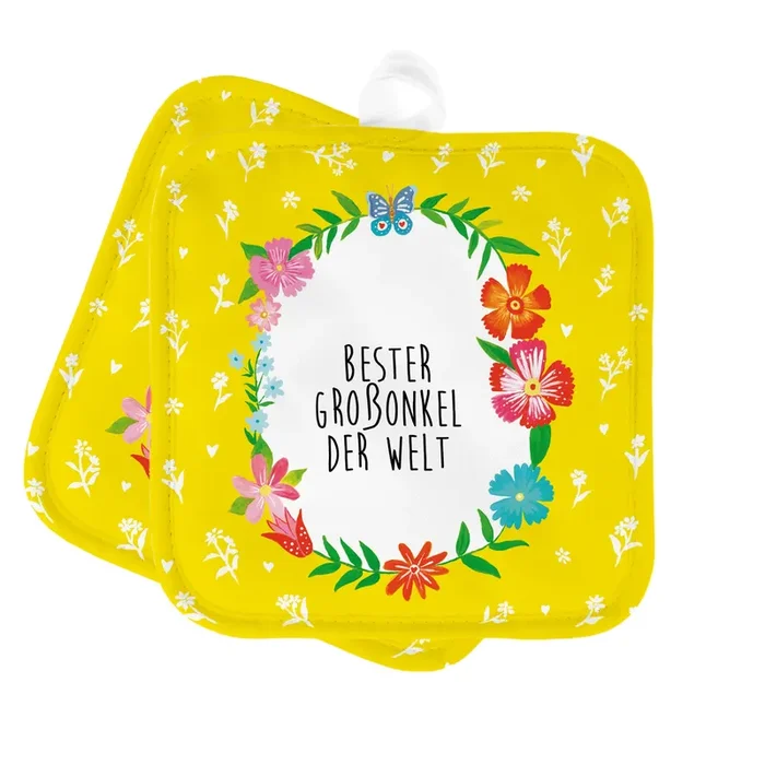 2er Set Topflappen Design Frame Happy Girls Großonkel