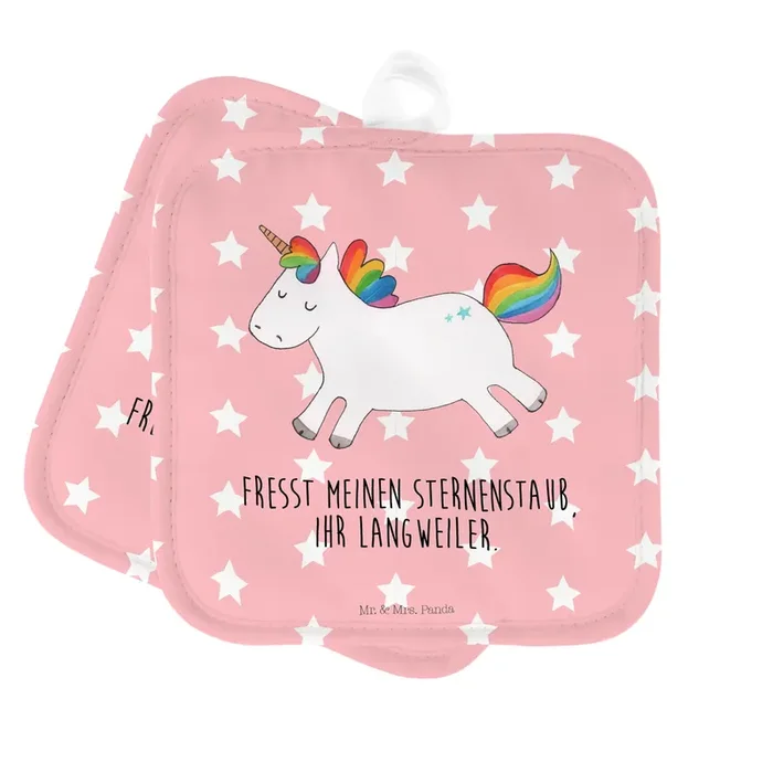 2er Set Topflappen Einhorn Happy