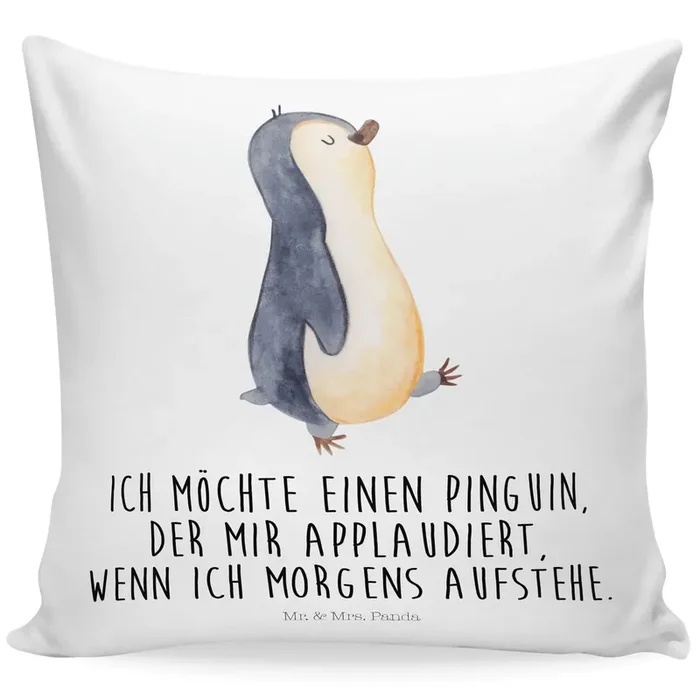40×40 Kissen Pinguin marschieren