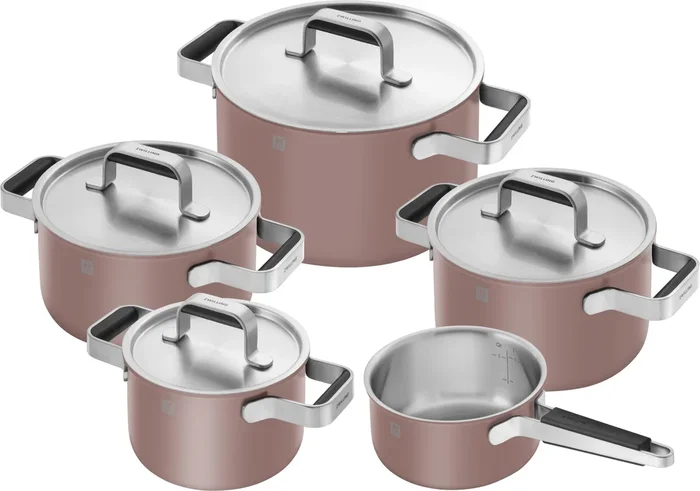 5tlg. Pure Kochgeschirrset Rosa