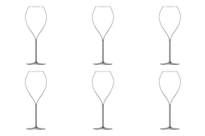 6er Set Jamesse Grand Champagnerglas 45cl mundgeblasen