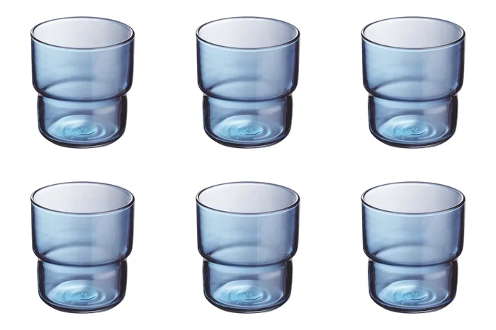6er Set Log Brush OF Becher Blue Jean 0.22lt D7.3cm H7.9cm
