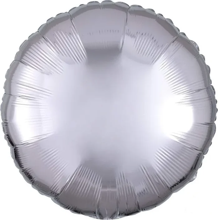 „Standard “ Runder Folienballon 43 cm – Silber Metallic