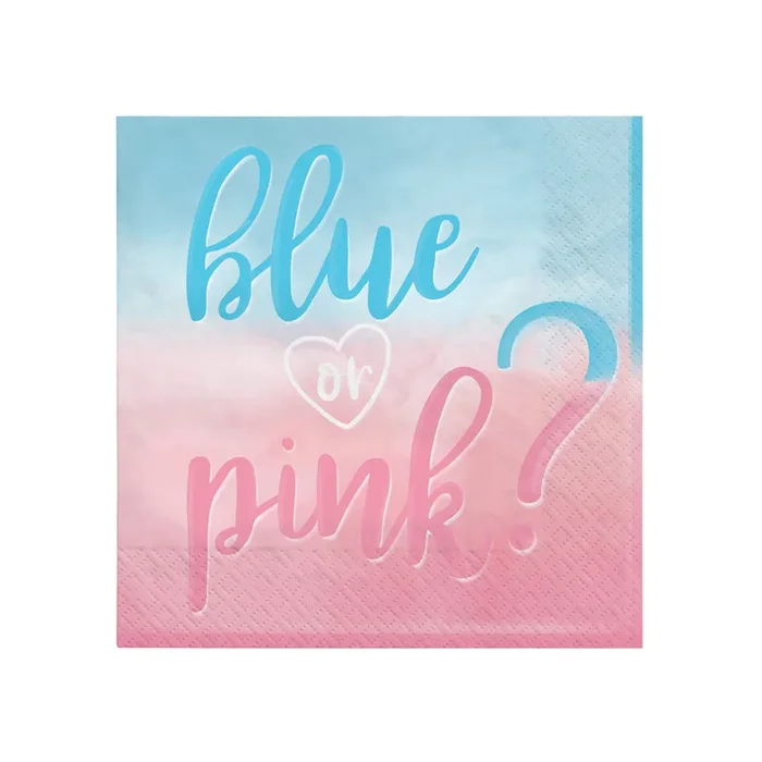 „The Big Reveal “ | Servietten 16Stk./33x33cm Dekoration für Gender Reveal