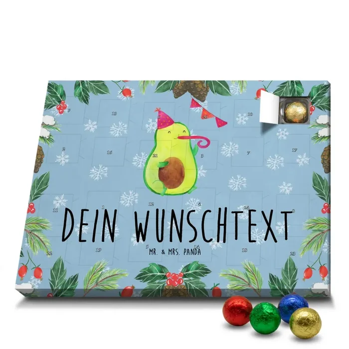 Adventskalender mit Namen Avocado Party Zeit