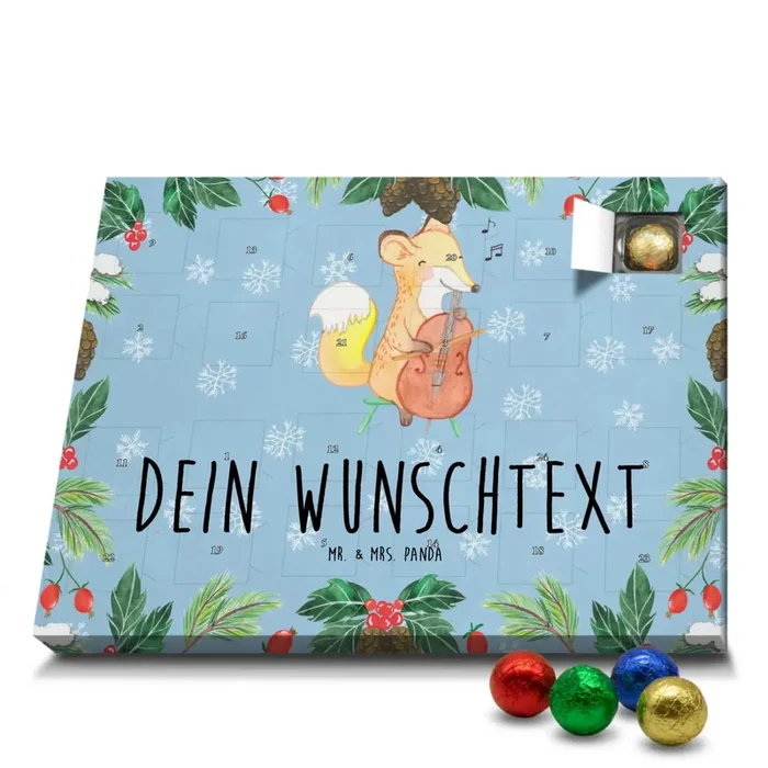 Adventskalender mit Namen Fuchs Violoncello