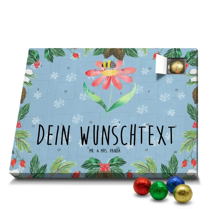 Adventskalender mit Namen Hummel Blume
