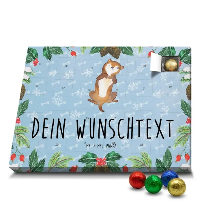 Adventskalender mit Namen Hund Streicheln