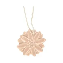 Anhänger Margerite, Porzellan, rosa