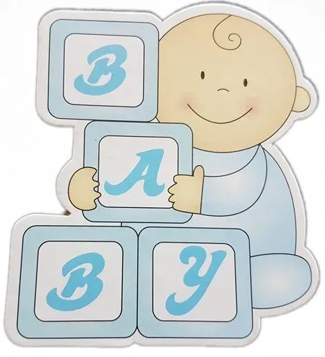 Baby Boys Deko Karton mit ABC