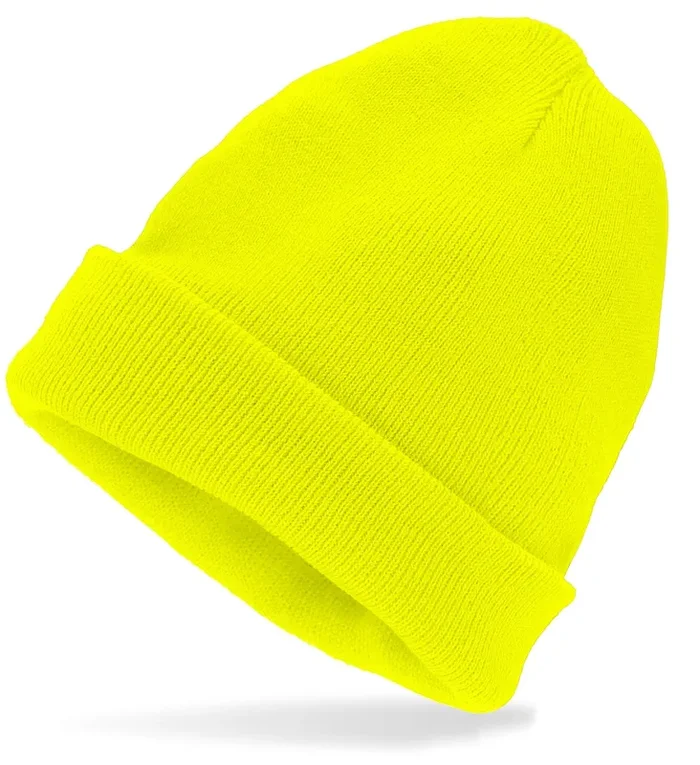 Beanie Mütze Wolloptik | Neon Gelb – 80er Jahre Disco