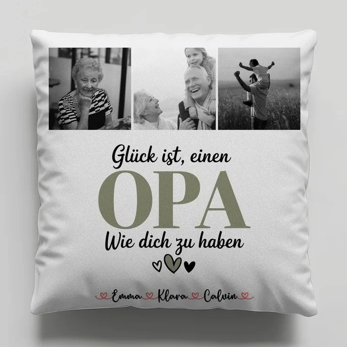 Bester Opa Kissen Fotocollage Opa Glück Ist einen Opa Wie Dich Zu Haben personalisiertes Geschenk