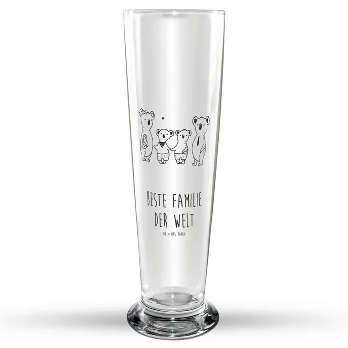 Bierglas Koala Familie zwei