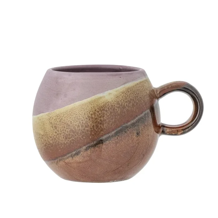 Bloomingville Paula Tasse Lila Braun Becher Kaffeebecher Steingut Keramik