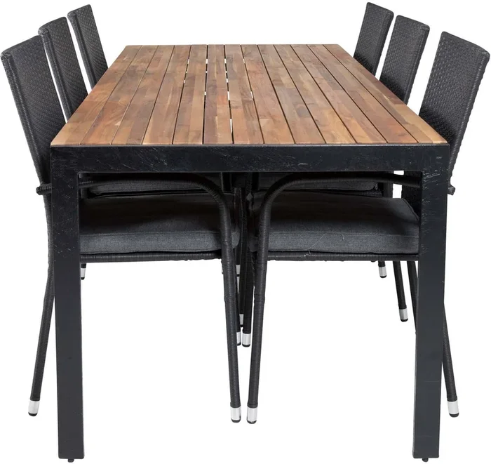 Bois Outdoor-Tischset + Anna 205cm/6St.