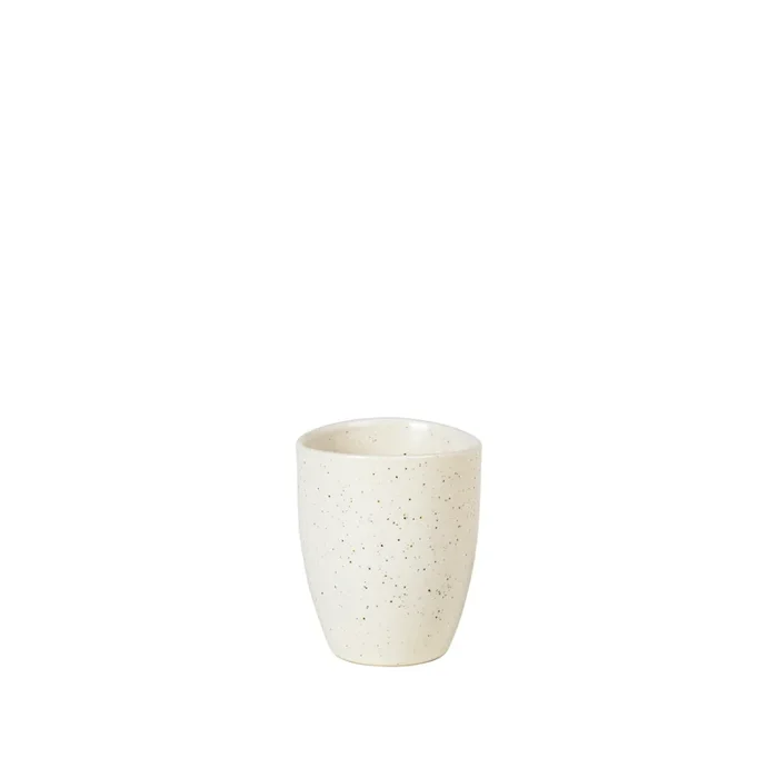 Broste Copenhagen Nordic Vanilla Espresso Becher 10 cl Creme Weiss Steingut