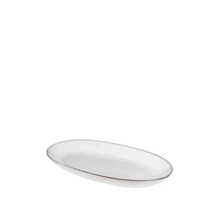 Broste Nordic Sand Servierplatte Platte oval 30cm Servierteller Teller Steingut
