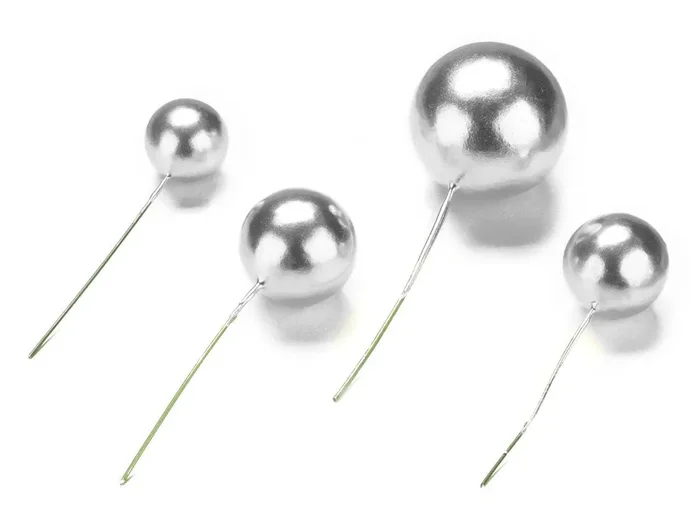 Bubbles Einstecker silber, 4 Stück