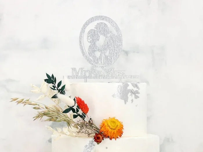 Cake Topper Mr. & Mrs. Silber