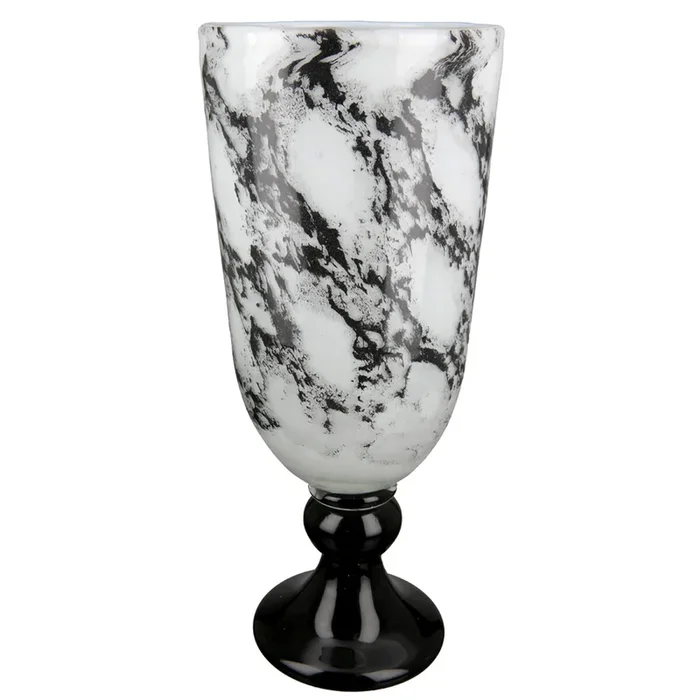 Casablanca Vase, „Trophy“, Glas, schwarz, weiß, , H. 31 cm, D. 13 cm 50645