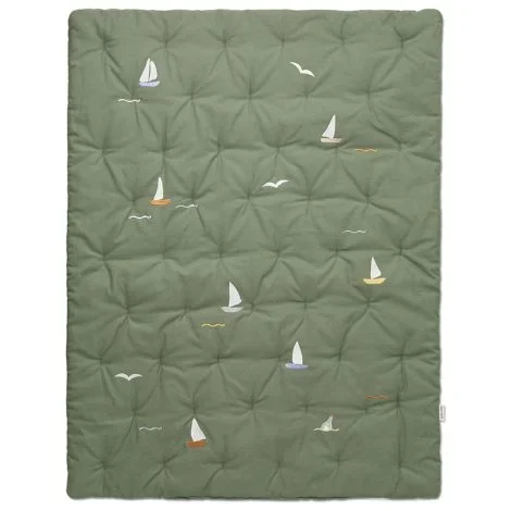 Dear April Meri Bestickte Spielmatte Sailboats