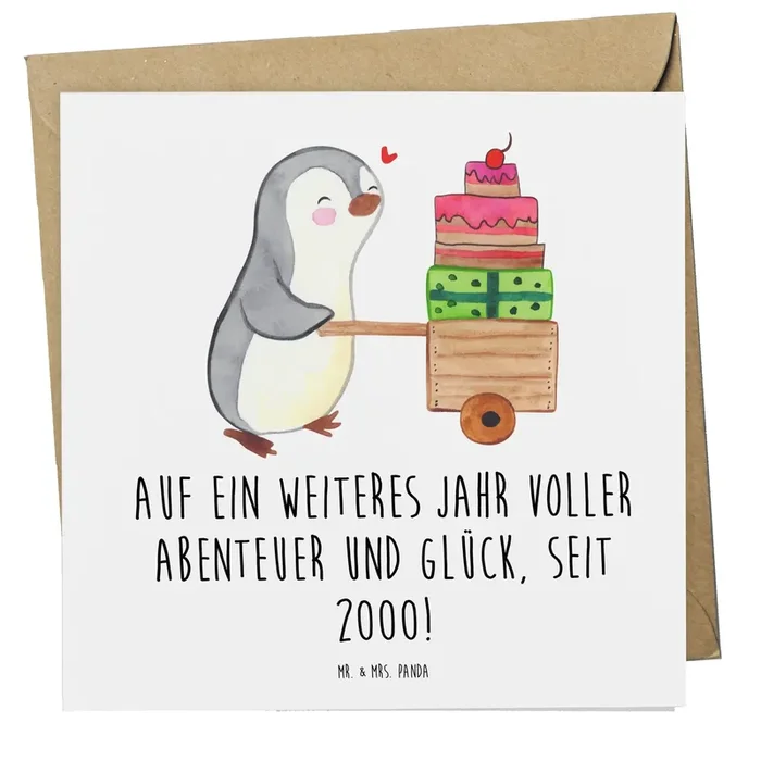 Deluxe Karte 2000 Geburtstag Abenteuer Glück