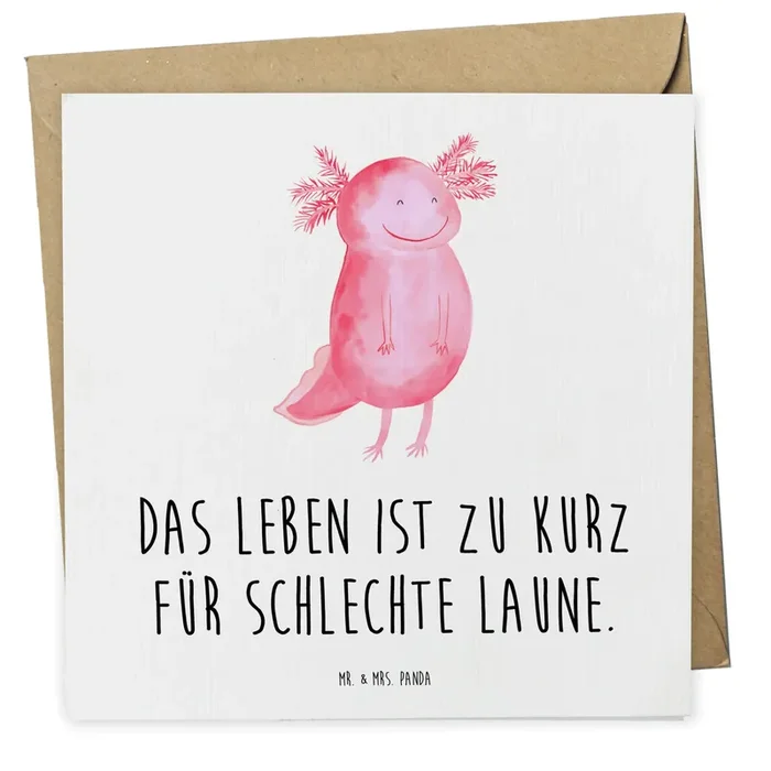 Deluxe Karte Axolotl Glücklich