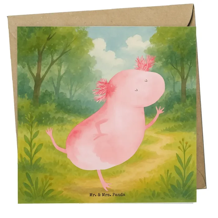 Deluxe Karte Axolotl Tanzen Design