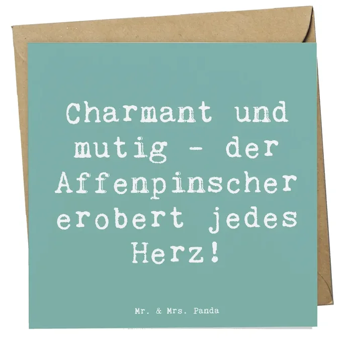 Deluxe Karte Spruch Affenpinscher Charmeur