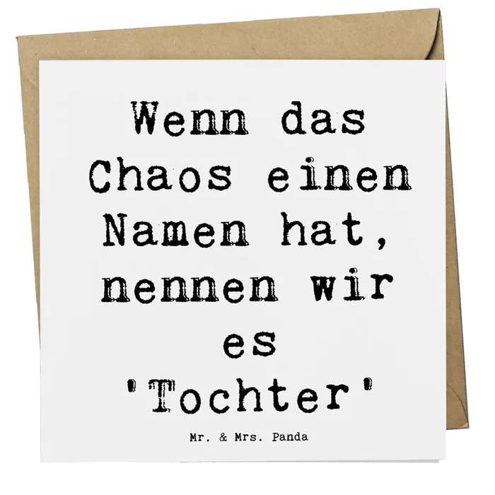 Deluxe Karte Spruch Chaos Tochter