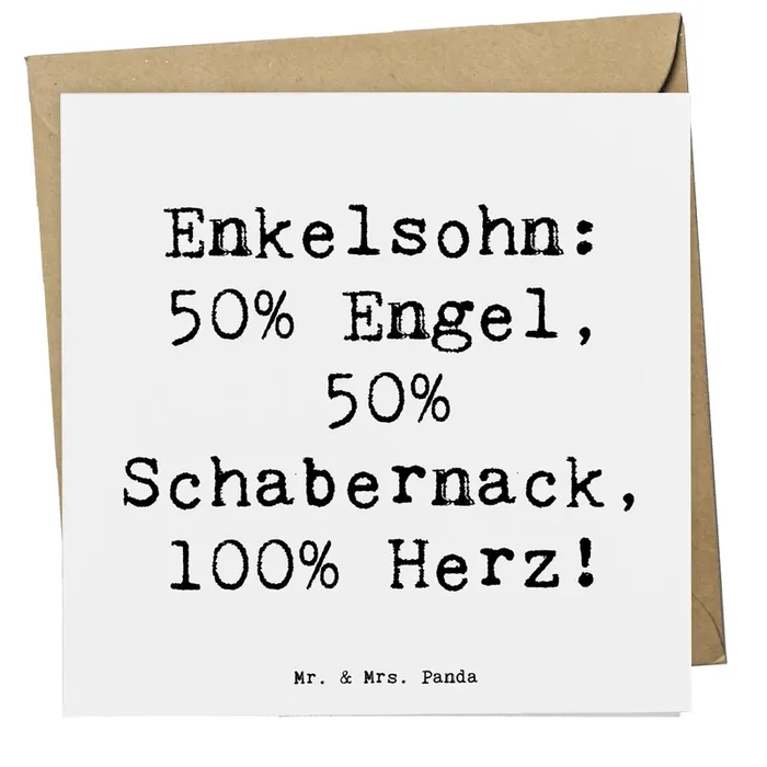 Deluxe Karte Spruch Enkelsohn Herz