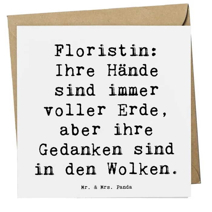 Deluxe Karte Spruch Floristin Tagträumerin