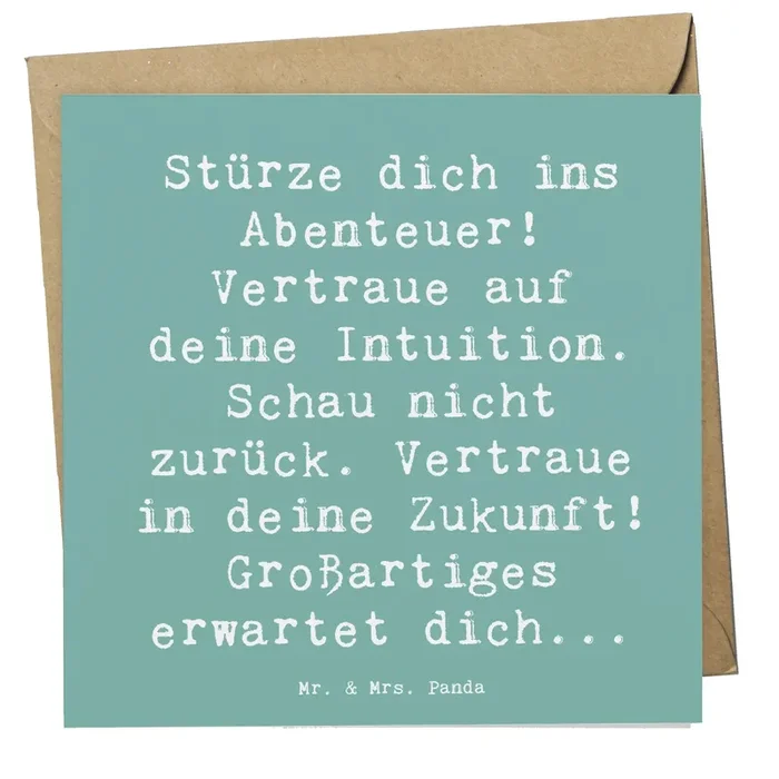 Deluxe Karte Spruch Tapferkeit und Intuition