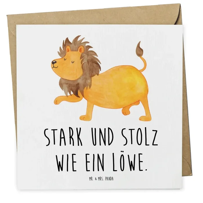 Deluxe Karte Sternzeichen Löwe