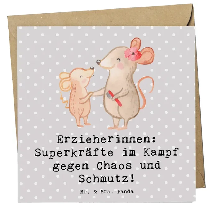 Deluxe Karte Superheldin Erzieherin