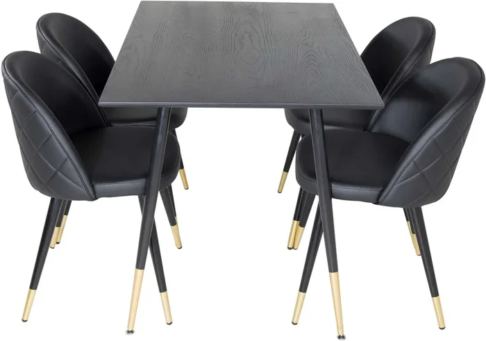 Dipp Esszimmerset + Velvet 120cm/4St.