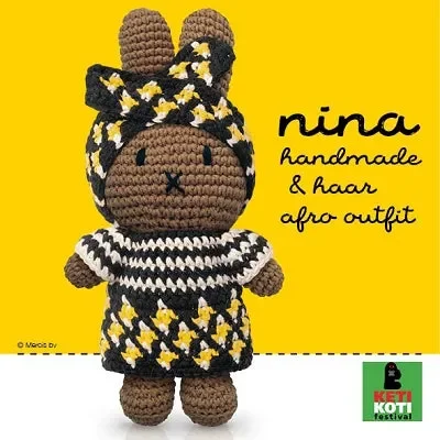 Doudou Miffy Afro-Outfit