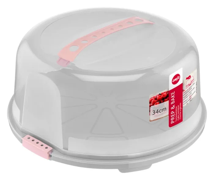 EMSA Kuchenaufbewahrungsbox rund Prep&Bake rosa ø 34cm