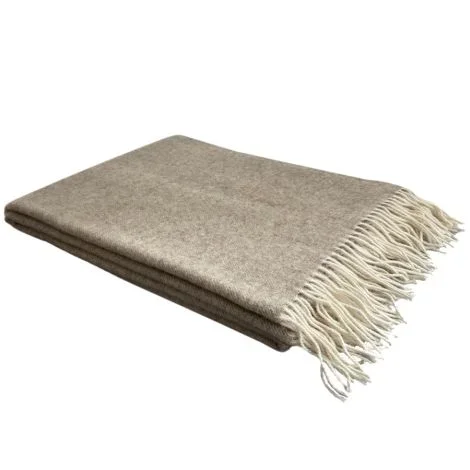 Erika Vaitkute Merinoplaid RUKLA Beige Hell Fischgrat 140×200