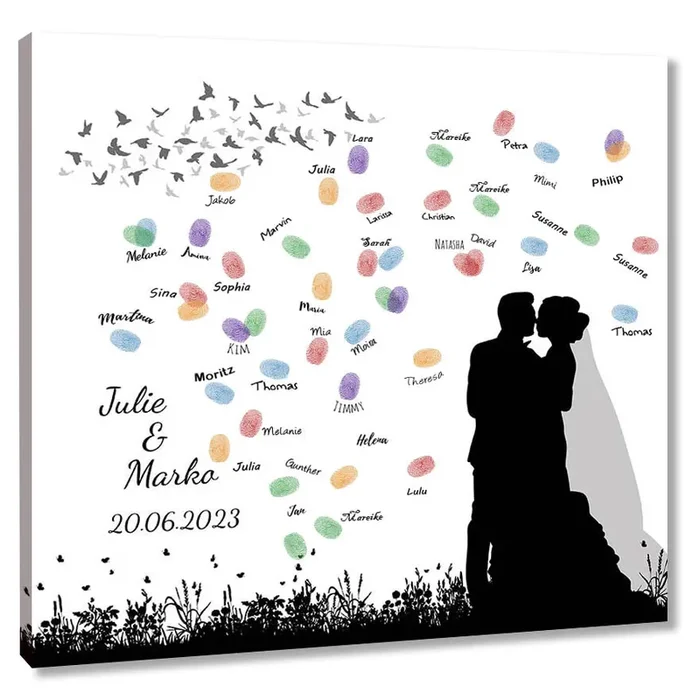 Fingerabdruckbaum – Hochzeitspaar
