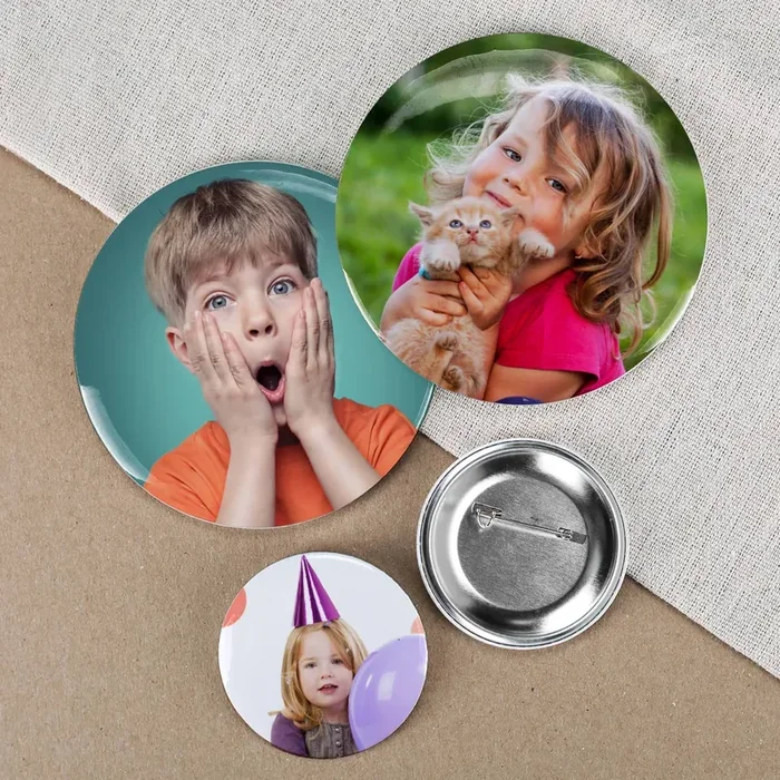 Foto-Buttons in zwei verschiedenen Größen