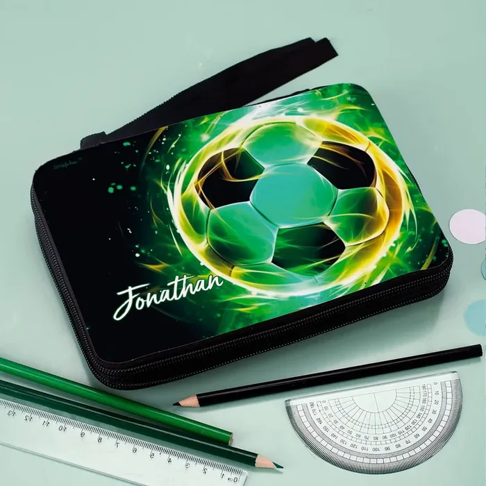 Fußball Federmappe 2-fach mit Name