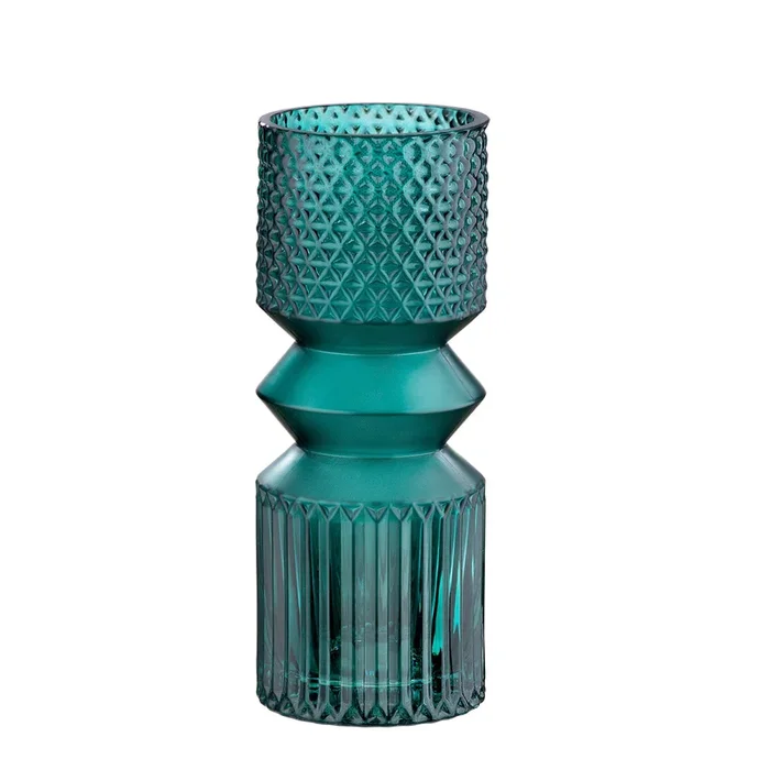 GILDE Vase, „Pintu“, Glas, grün, , H. 25 cm, D. 10 cm 40491