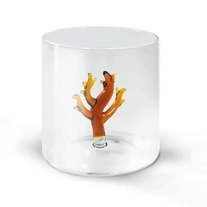Glas aus Borosilikat 250 ml Koralle