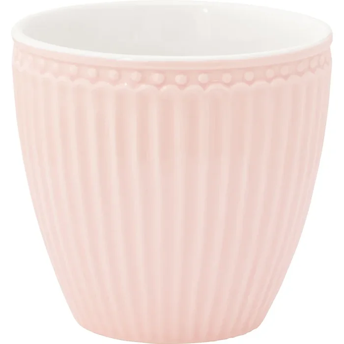 Greengate Alice Latte Cup Tasse Becher Rosa Pale Pink 350 ml Steingut Keramik