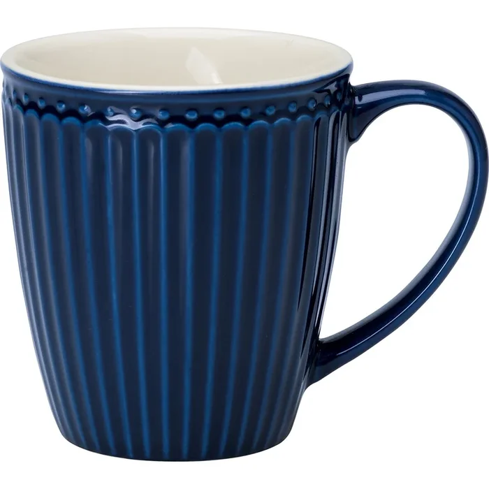 Greengate Alice Tasse Becher Blau Dunkelblau 350 ml Steingut Keramik