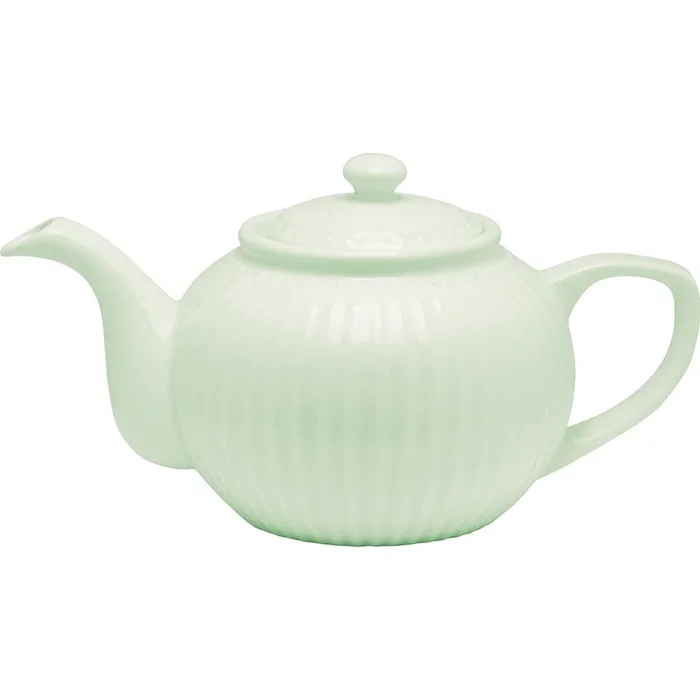 Greengate Alice Teekanne Grün Pale Green 1 Liter Steingut Keramik