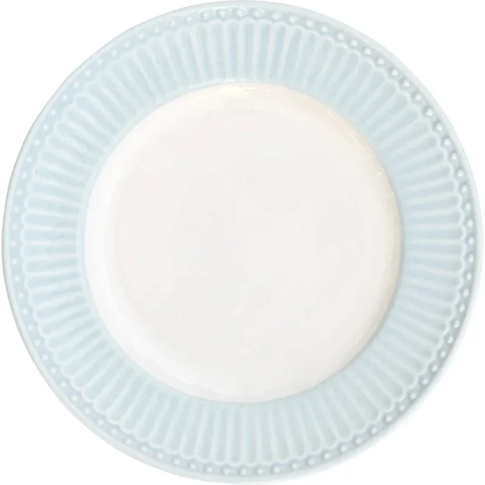 Greengate Alice Teller 17 cm Blau Pale Blue Dessertteller Kuchenteller Steingut Keramik