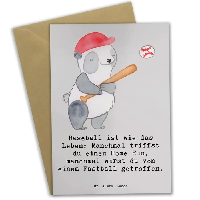 Grußkarte Baseball Leben
